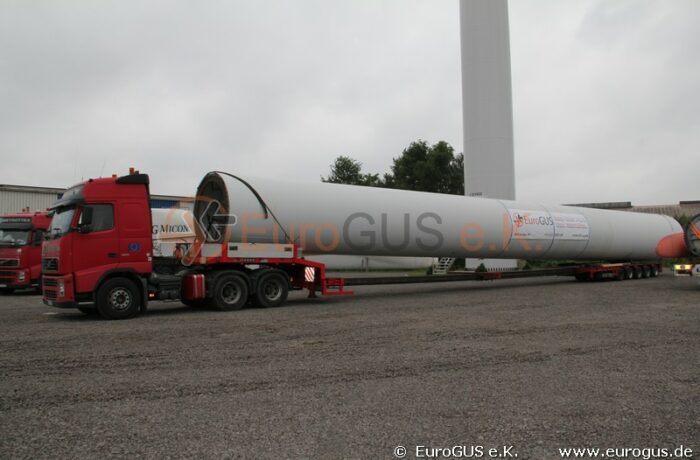 Transport of NEG Micon wind turbines to Kazakhstan
